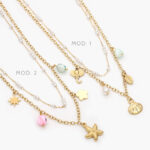 Layer Collar Figuras Mar Acero Inoxidable 513