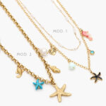 Layer Collar Figuras Mar Acero Inoxidable 514