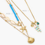 Collar Figuras Mar Acero Inoxidable 518