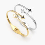 Brazalete Flores Acero Inoxidable 638