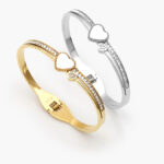 Brazalete Corazón Madre Perla Acero Inoxidable 647