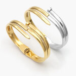Brazalete Clavos Acero Inoxidable 648 - Oro