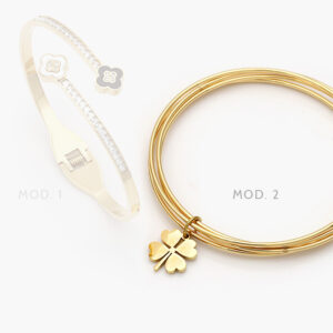 Brazalete Flores Acero Inoxidable 649