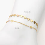 Tobillera Corazones Acero Inoxidable 57