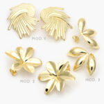 Aretes Chapa de Oro 621