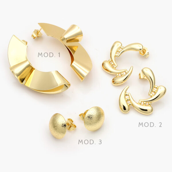 Aretes Chapa de Oro 623 - Image 1