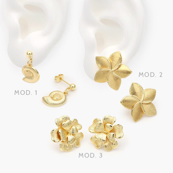 Aretes Chapa de Oro 626 - Image 1
