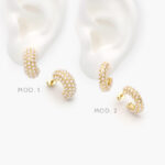 Aretes Perlas Chapa de Oro 633