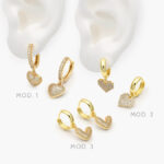 Hoops Corazones Chapa de Oro 875