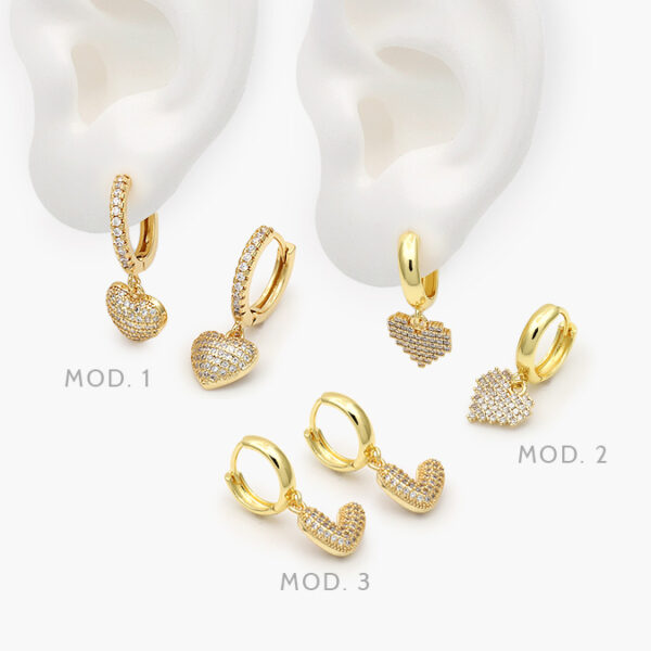 Hoops Corazones Chapa de Oro 875 - Image 1