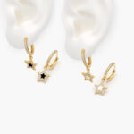 Hoops Estrellas Esmalte Chapa de Oro 880