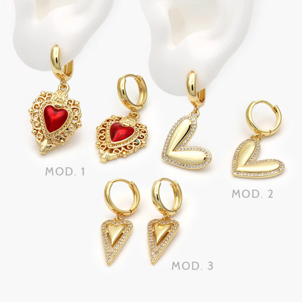 Hoops Corazón Chapa de Oro 888 - Image 1