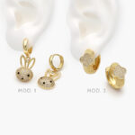 Arracadas Chapa de Oro 890