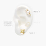 Broqueles Perlas Chapa de Oro 414