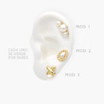 Broqueles Perlas Chapa de Oro 414