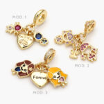 Dije Armado Familia Corazón Chapa de Oro 86