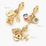 Dije Armado Viajes Chapa de Oro 88