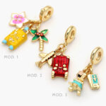 Dije Armado Maletas Chapa de Oro 89