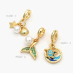 Dije Armado Perlas Mar Chapa de Oro 96