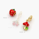 Dije Armado Frutos Esmalte Chapa de Oro 99