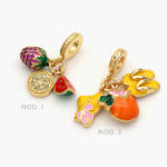 Dije Armado Esmalte Chapa de Oro 100