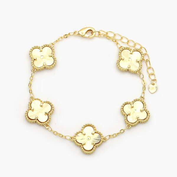 Pulso Flores Trébol Chapa de Oro 235 - Image 1