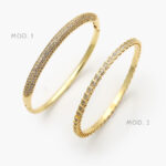 Brazalete Zirconias Chapa de Oro 620