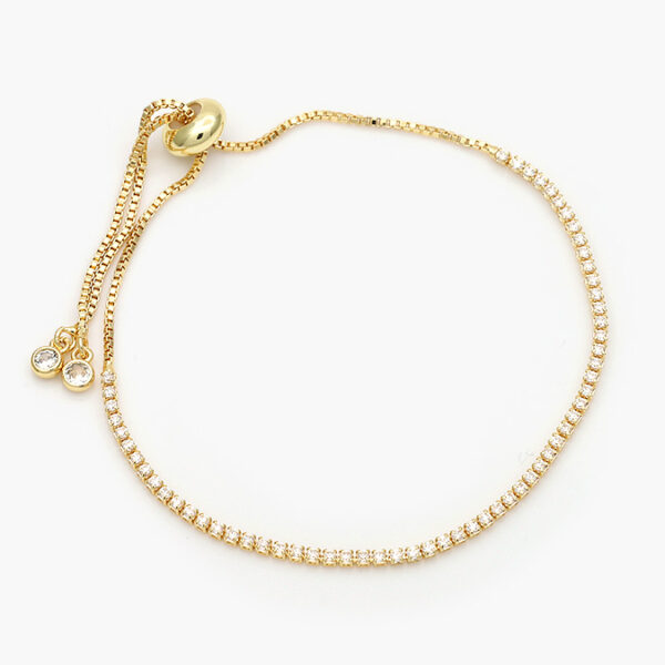 Pulso Ajustable Micropavé Chapa de Oro 795 - Image 2