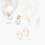 Arracadas Perlas Chapa de Oro 877