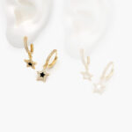 Hoops Estrellas Esmalte Chapa de Oro 880