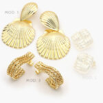 Aretes Chapa de Oro 622