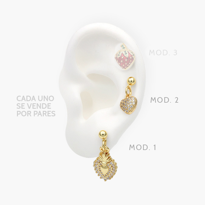 marcax13 Broqueles Chapa de Oro 419 - Image 1