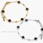 Pulso Flores con Bolitas Acero Inoxidable 672