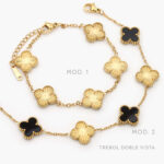 Pulso Flor Doble Vista Acero Inoxidable 679