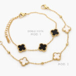 Pulso Flor Doble Vista Acero Inoxidable 684