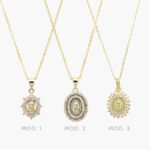 Collar Virgen de Guadalupe Chapa de Oro 0299