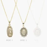 Collar Virgen de Guadalupe Chapa de Oro 302