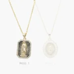 Collar Virgen de Guadalupe Chapa de Oro 303 - Modelo 1