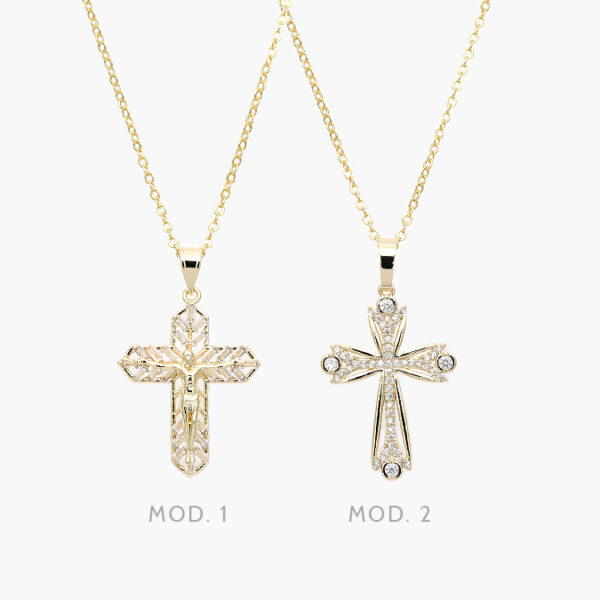 Collar Cruces Chapa de Oro 309 - Image 1