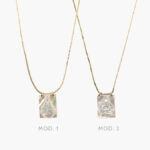 Collar Escapulario Grande Chapa de Oro 319