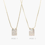 Collar Escapulario Grande Chapa de Oro 322