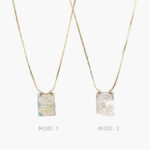 Collar Escapulario Grande Chapa de Oro 323