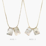 Collar Escapulario Doble Grande Chapa de Oro 333