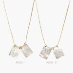 Collar Escapulario Doble Grande Chapa de Oro 334