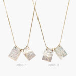 Collar Escapulario Doble Grande Chapa de Oro 335