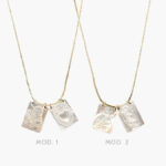 Collar Escapulario Doble Chapa de Oro 336