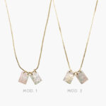 Collar Escapulario Doble Chico Chapa de Oro 337