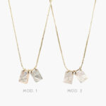 Collar Escapulario Doble Chico Chapa de Oro 342