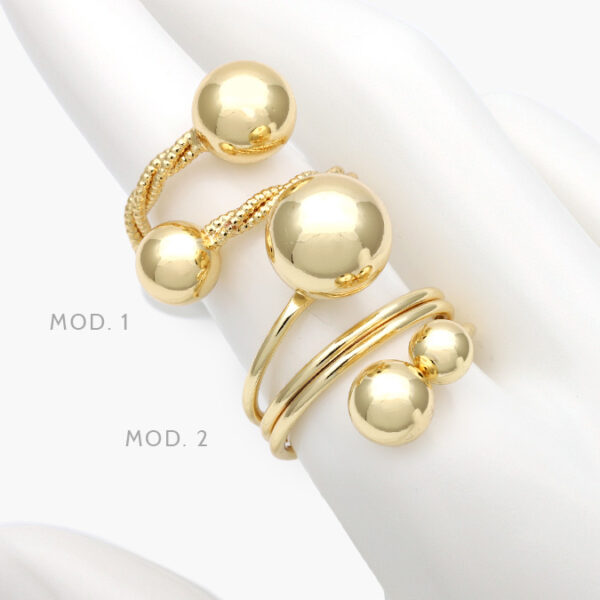 Anillo Chunky Chapa de Oro 1196 - Image 1