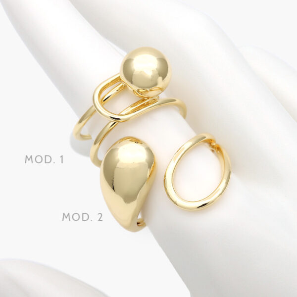 Anillo Chunky Chapa de Oro 1197 - Image 1